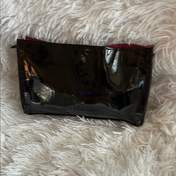 Yves Saint Laurent Black Patent Cosmetic Pouch - Picture 1 of 9
